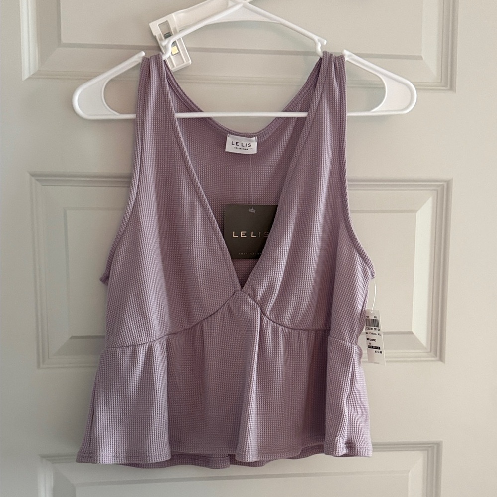 Le Lis Lilac Sleeveless Tank Top